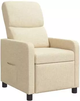 vidaXL Liegesessel Stoff, creme (42034824)