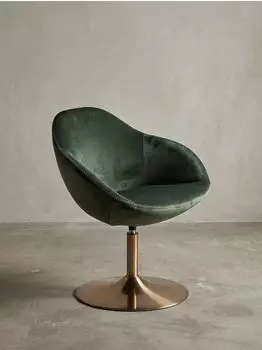 KADIMA DESIGN Loungesessel Samt 360° drehbar, grün (800001036801)