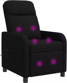 vidaXL Massage-Relaxsessel schwarz, Stoff (42034941)