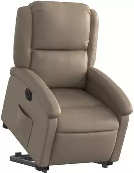vidaXL Relaxsessel mit elektrischer Aufstehhilfe, cappuccino, Kunstleder (3204246)