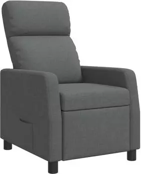 vidaXL Liegesessel dunkelgrau, Stoff (42035078)