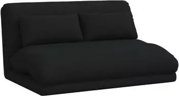 vidaXL Bodenstuhl verstellbar, Stoff, schwarz, 110x82x55cm (42028204)