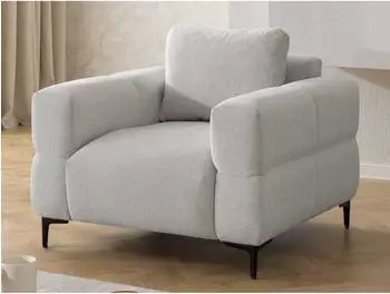 S-Style M&ouml;bel Cardea Sessel Bubble-Optik, Strukturstoff hellgrau
