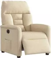 vidaXL Relaxsessel Elektrisch Creme Stoff