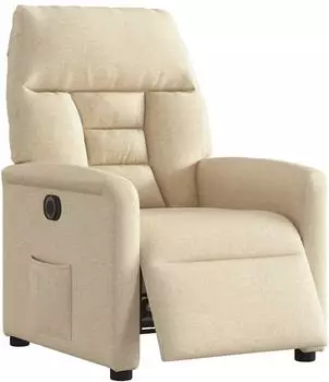 vidaXL Relaxsessel elektrisch, Stoff, creme (103140)