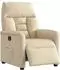vidaXL Relaxsessel elektrisch, Stoff, creme (103140)