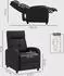 HomCom Relaxsessel mit Liegefunktion, Leinenoptik, Taschenfederkern, bis 150kg