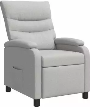 vidaXL Liegesessel wolkengrau, Stoff, verstellbar (42034899)