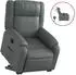 vidaXL Relaxsessel mit Aufstehhilfe, elektrisch, grau, Kunstleder (3205167)