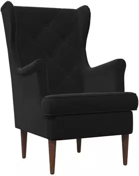 vidaXL Ohrensessel Vintage, Samt, schwarz (42029912)