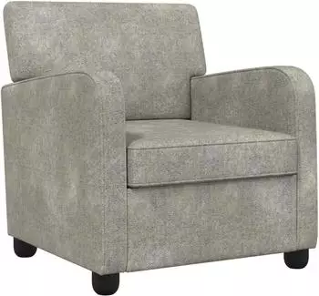 vidaXL Sessel hellgrau Kunstwildleder (42043424)