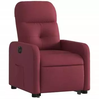 vidaXL Relaxsessel mit Aufstehhilfe, elektrisch, weinrot, Stoff (3206816)