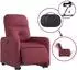 vidaXL Relaxsessel mit Aufstehhilfe, elektrisch, weinrot, Stoff (3206816)