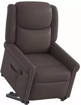 vidaXL Stehsessel gl&auml;nzendes braunes Kunstleder (3303419)