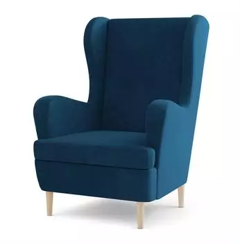 Masseno Vogera Ohrensessel Samt, blau (800001921979)