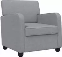 vidaXL Sessel Hellgrau Stoff