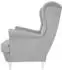 Beautysofa Falco Chesterfield-Sessel hellgrau, weiße Holzbeine (800000914548)