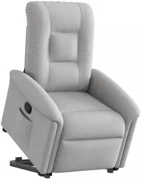 vidaXL Relaxsessel mit Aufstehhilfe, wolkengrau, Stoff (3303263)