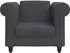 Dorel Home Felix II Chesterfield-Sessel Breit-Cord, anthrazit, verstellbare Rückenlehne (66791536-0)