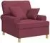 vidaXL XL-Sessel mit Kissen, weinrot, Stoff