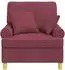 vidaXL XL-Sessel mit Kissen, weinrot, Stoff