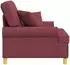 vidaXL XL-Sessel mit Kissen, weinrot, Stoff
