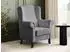Beautysofa Leonardo Ohrensessel Bouclé grau, Holzbeine Wenge (800000914544)
