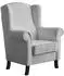 Beautysofa Leonardo Ohrensessel Bouclé grau, Holzbeine Wenge (800000914544)