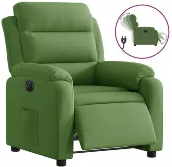 vidaXL Relaxsessel elektrisch, hellgr&uuml;n, Samt (3205073)