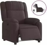 vidaXL Relaxsessel Elektrisch Dunkelbraun Stoff