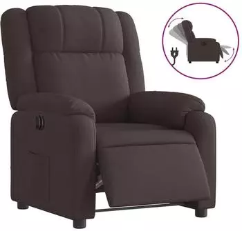 vidaXL Relaxsessel elektrisch, Stoff, dunkelbraun (3205183)