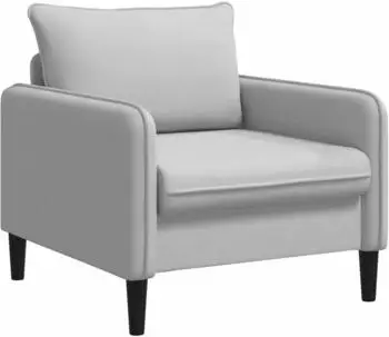 vidaXL Sessel XL hellgrau, Samt