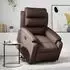 vidaXL Relaxsessel mit Aufstehhilfe, elektrisch, braun, Kunstleder (3205058)