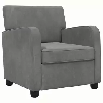 vidaXL Sessel dunkelgrau, Samt (42043413)