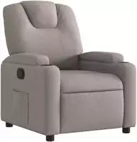 vidaXL Relaxsessel Taupe Stoff