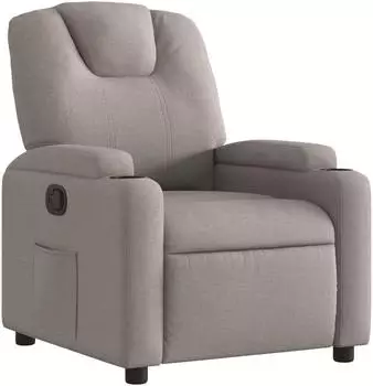 vidaXL Relaxsessel Stoff taupe, verstellbare Rückenlehne und Fußstütze (372373)