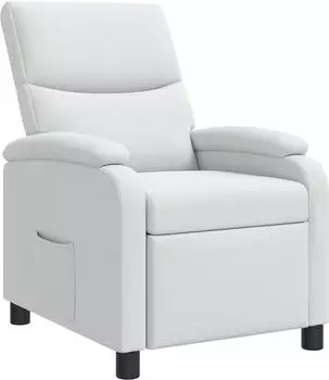 vidaXL Liegesessel wei&szlig;, Stoff (42034998)