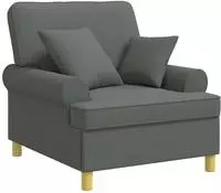 vidaXL XL-Sessel mit Kissen Dunkelgrau Stoff