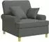 vidaXL XL-Sessel mit Kissen, Stoff, dunkelgrau