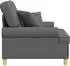 vidaXL XL-Sessel mit Kissen, Stoff, dunkelgrau