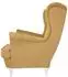 Beautysofa Falco Chesterfield-Sessel, gelb, weiße Holzbeine (800000914542)