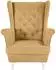 Beautysofa Falco Chesterfield-Sessel, gelb, weiße Holzbeine (800000914542)