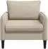 vidaXL Sessel XL, Samt, sand
