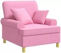 vidaXL XL-Sessel mit Kissen Rosa Stoff