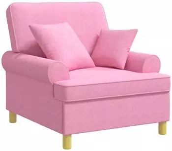 vidaXL XL-Sessel mit Kissen, rosa, Stoff