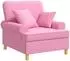 vidaXL XL-Sessel mit Kissen, rosa, Stoff
