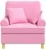 vidaXL XL-Sessel mit Kissen, rosa, Stoff
