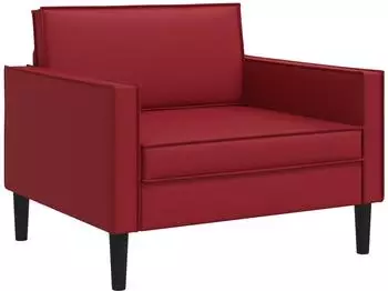 vidaXL XL-Sessel bordeauxrot, Kunstleder
