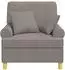 vidaXL XL-Sessel mit Kissen, Stoff, taupe