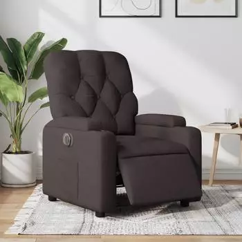vidaXL Relaxsessel elektrisch, dunkelbraun, Stoff (3204691)